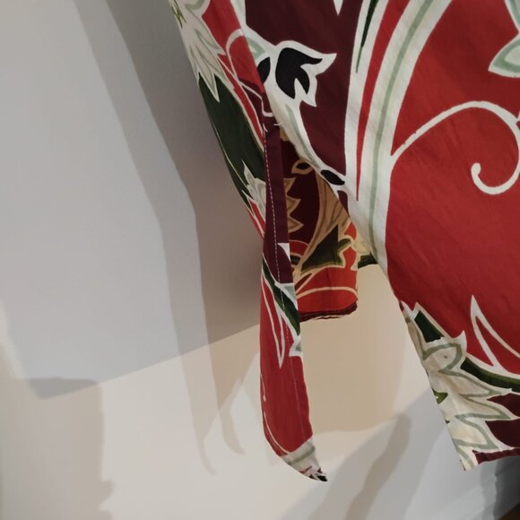 Boho floral print dress, M (12), A-line, fall colors. - Picture 8 of 8